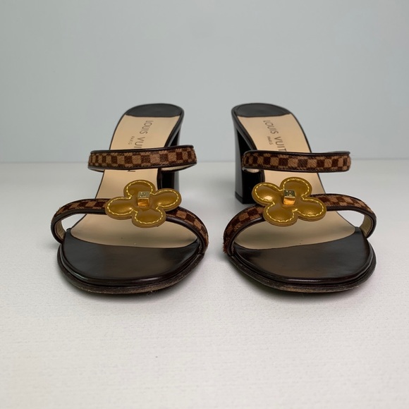 Louis Vuitton Damier Pony Hair Sandals - Picture 2 of 6